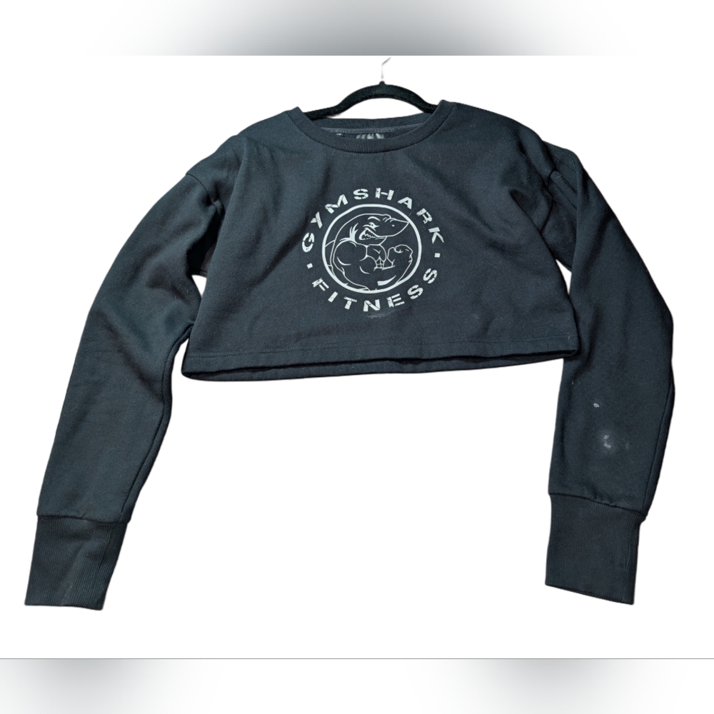 Gymshark Black Cropped Sweatshirt